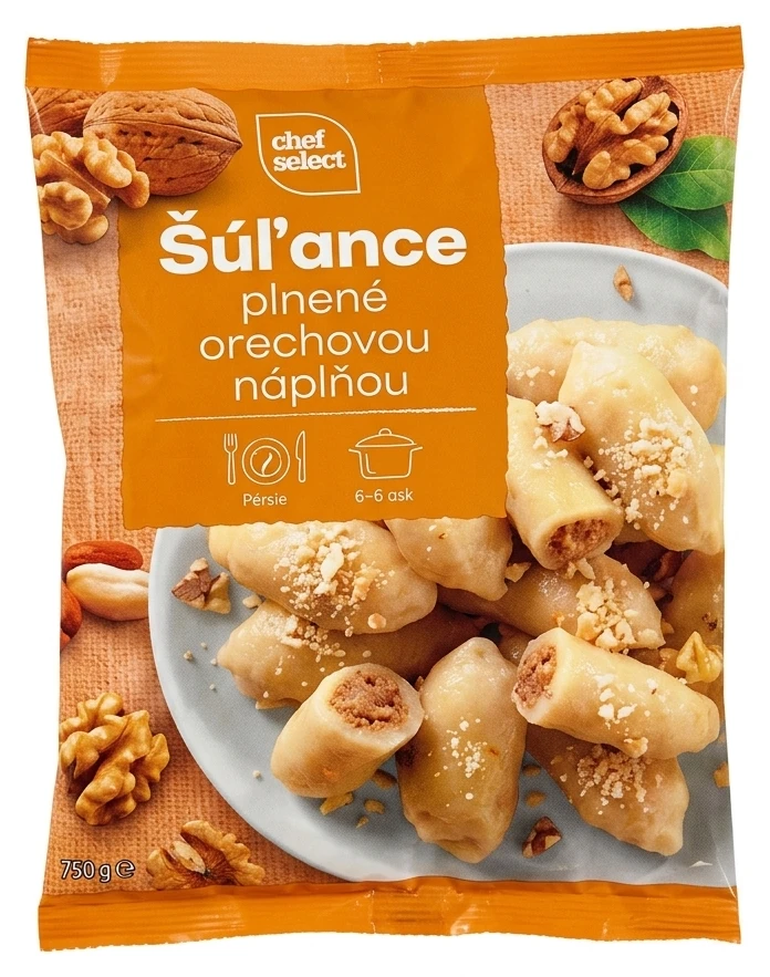 Šuľance plnené orechovou náplňou