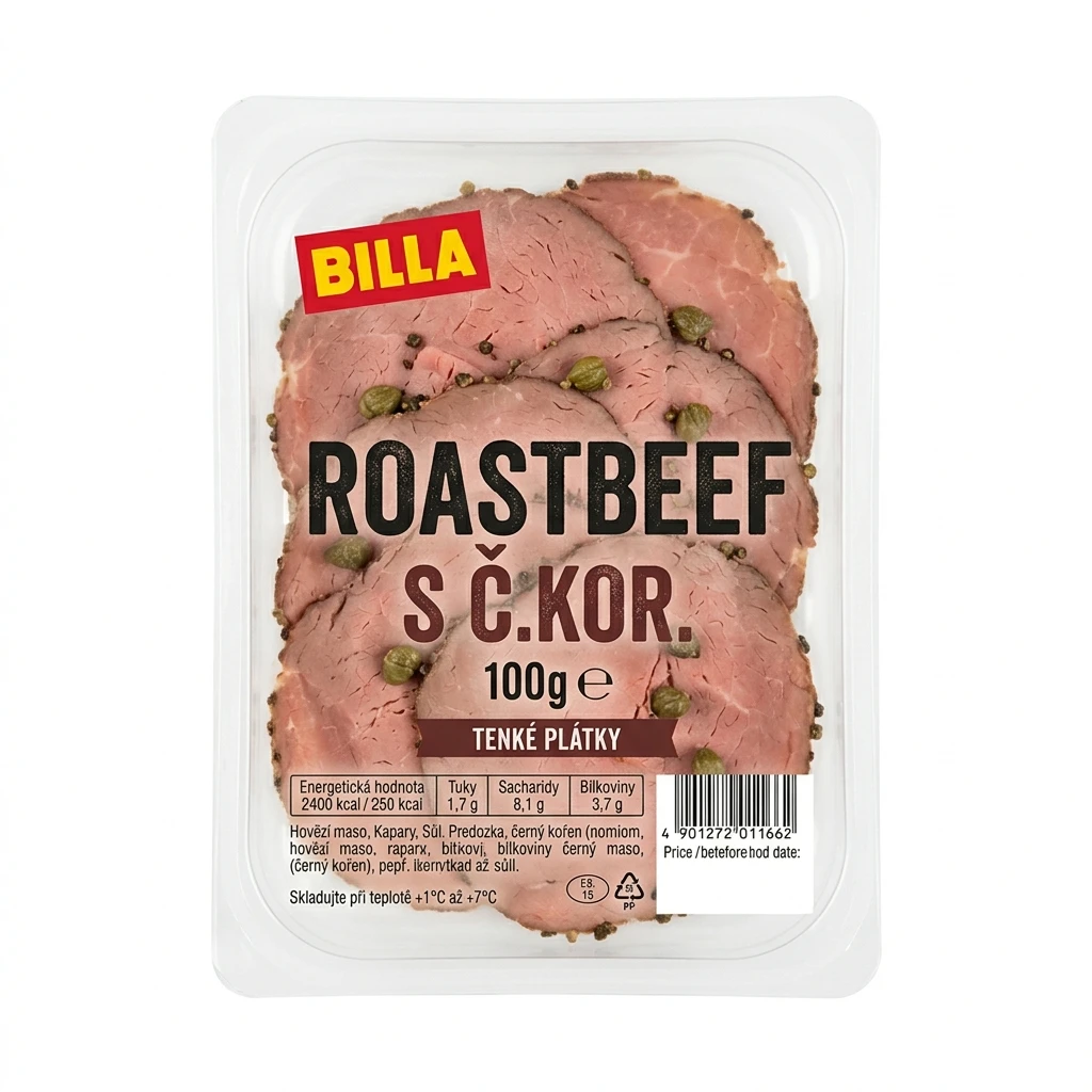 BILLA  ROASTBEEF S Č.KOR.100G