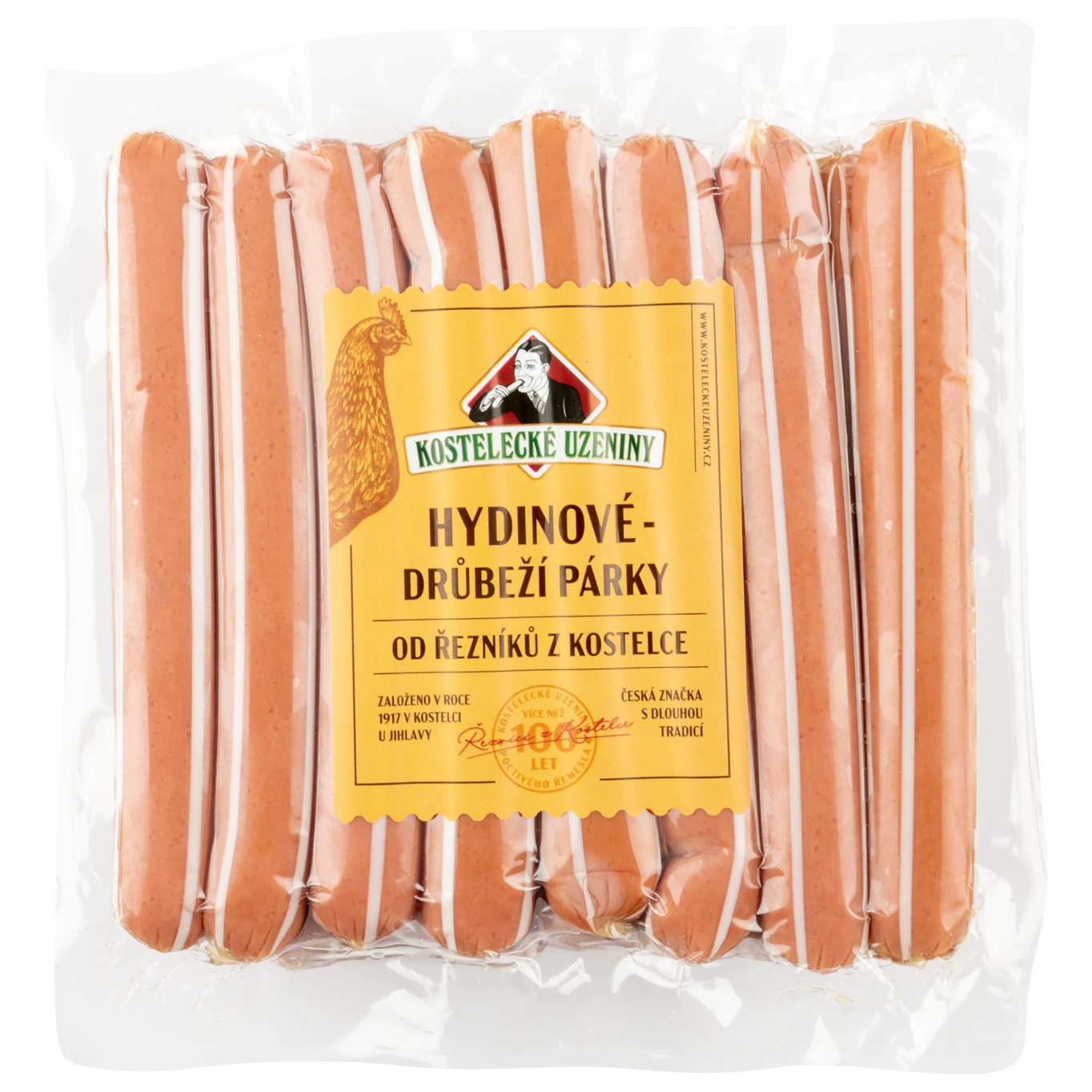 HYDINOVÉ PÁRKY 69%K.MÄSO 1 KG KOSTELEC