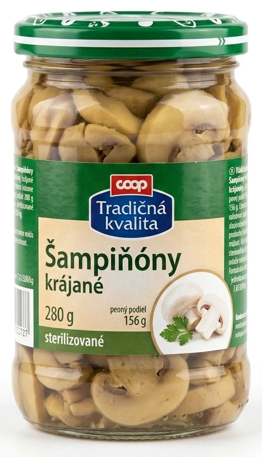 Tradičná kvalita Šampiňóny krájané