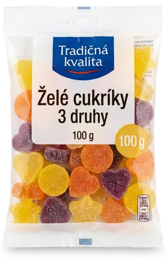 Želé cukríky 3 druhy