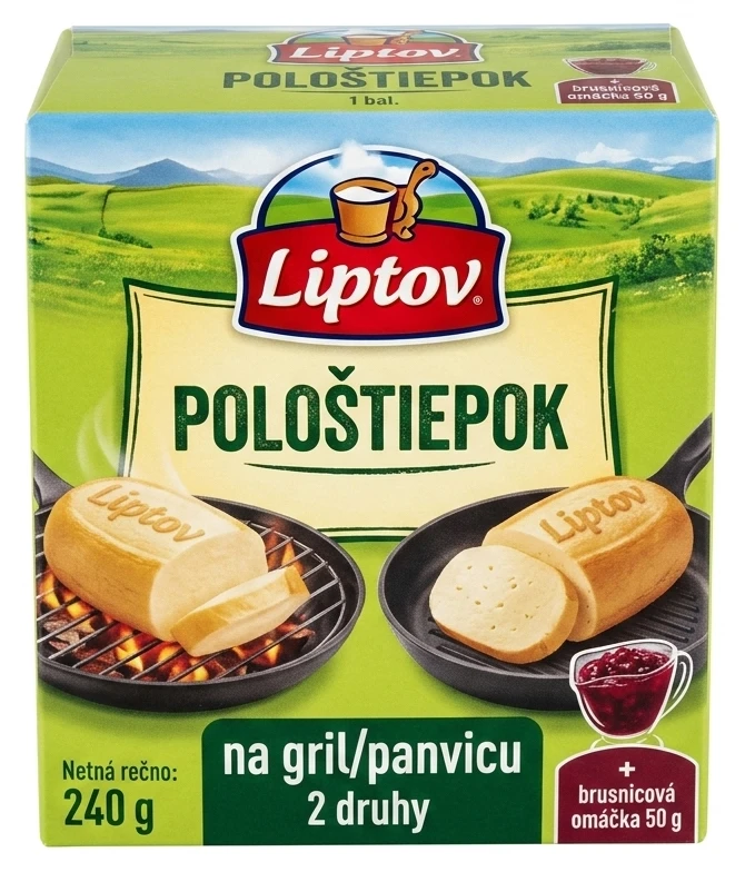 Pološtiepok na gril/panvicu 2 druhy