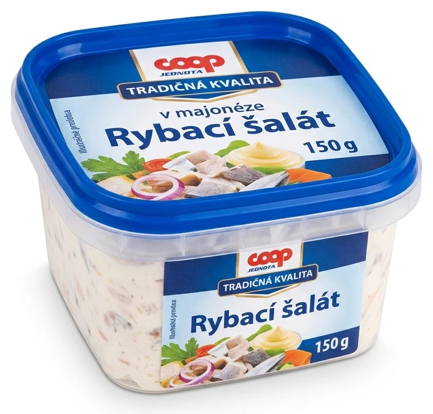 Rybací šalát v majonéze