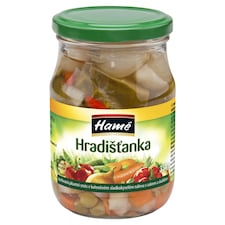 Hamé Hradišťanka pasterizovaná pikantná zmes v korenenom sladkokyslom náleve 330 g