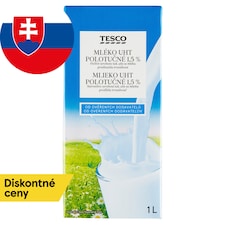 Mlieko UHT polotučné 1,5 % 1 l