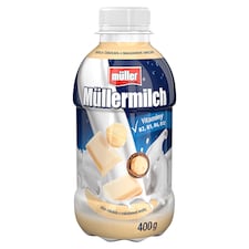 Müller Müllermilch Mliečny nápoj s príchuťou bielej čokolády a makadamových orechov 400 g