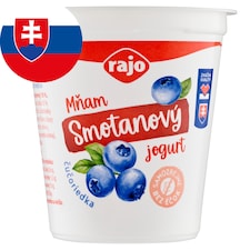 Rajo Mňam Jogurt smotanový čučoriedkový s kúskami čučoriedok 145 g