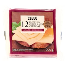 Tavený plátkový syr so syrom cheddar 12 x 16,67 g (200 g)