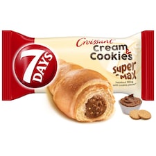 7 Days Croissant Super Max Cream & Cookies s lieskoorieškovým krémom s kúskami sušienok 98g