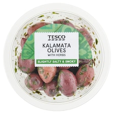 Marinované olivy Kalamata s kôstkou s bylinami 90 g