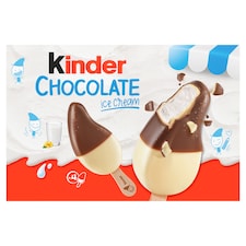 Kinder Chocolate Mrazený krém mliečny s mliečnou polevou a jemnou mliečnou čokoládou 4 ks 220 ml