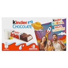 Kinder Chocolate tyčinky z mliečnej čokolády s mliečnou náplňou 8 ks 100 g