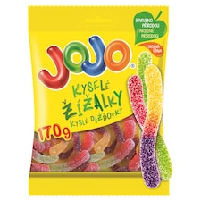 JOJO Kyslé dážďovky želé cukríky s ovocnými príchuťami 170 g