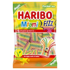Haribo Miami F!ZZ želé s ovocnými príchuťami 85 g
