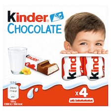 Kinder Chocolate Tyčinky z mliečnej čokolády s mliečnou náplňou 4 ks 50 g
