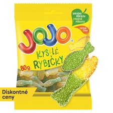 JOJO Kyslé rybičky želé cukríky s ovocnými príchuťami 80 g
