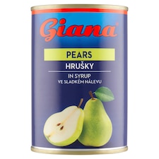Giana Hrušky lúpané polené v sladkom náleve 410 g