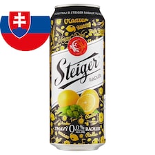 Steiger Radler 0,0% tmavý citrón nealko 0,5 l