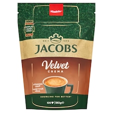 Jacobs Velvet Crema rozpustná káva 180 g