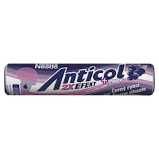 ANTICOL príchuť Čierne ríbezle cukríky s náplňou s príchuťou mentolu a čiernych ríbezlí 50 g