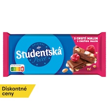 ORION Študentská pečať Mliečna čokoláda s arašidmi, želé a kúskami s chuťou malín 170 g