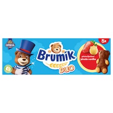 Opavia Brumík Duo jahoda a vanilková príchuť Jemné pečivo Bez konzervantov Balenie 5x 30g 150 g