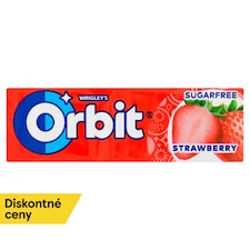Wrigley's Orbit Strawberry žuvačka bez cukru s jahodovou príchuťou 10 ks 14 g