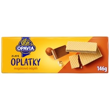 Opavia Oplátky Zlaté nugátová náplň 146 g