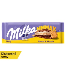 Milka Choco Biscuit mliečna čokoláda z alpského mlieka so sušienkou, kakaovo-mliečnym krémom 300 g