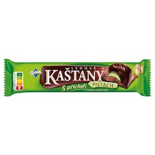 ORION LEDOVÉ KAŠTANY tyčinka v horkej čokoláde s náplňou s príchuťou pistácií 45 g