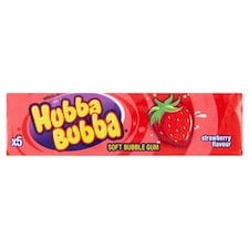 Wrigley's Hubba Bubba Strawberry žuvačka s jahodovou príchuťou 5 ks 35 g