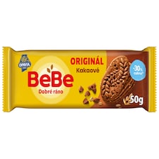 Opavia BeBe Dobré ráno kakaové -30 % cukru sušienky s 5 celozrnnými cereáliami balenie 50 g
