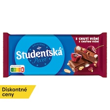 ORION Študentská pečať Mliečna čokoláda s arašidmi, želé a kúskami s chuťou višní 170 g