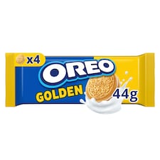 OREO Golden sušienky s náplňou s vanilkovou príchuťou ideálne na cesty 4 sušenky 44 g