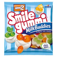 nimm2 Smilegummi Milk Buddies želé s odstredeným mliekom, ovocnou príchuťou a vitamínmi 90 g