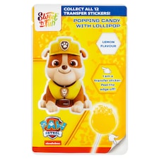 Sweet'n Fun Paw Patrol Lízanka a praskavý cukrovinkový prášok ovocná príchuť 15 g