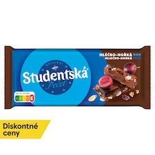 ORION ŠTUDENTSKÁ PEČAŤ mliečno-horká čokoláda s arašidmi, hrozienkami a želé 170 g