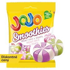JOJO Smoothies želé cukríky s jogurtovo-ovocnými príchuťami 80 g