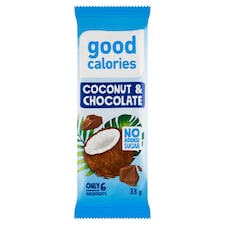 Good Calories Datľová tyčinka s kúskami kokosu a čokolády so sladidlom 33 g