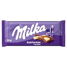 Milka Happy Cows mliečna čokoláda z alpského mlieka a bielej čokolády 90 g