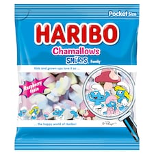 Haribo The Smurfs Family Chamallows penové cukríky 90 g