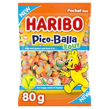 Haribo Pico-Balla kyslé želé s ovocnými príchuťami 80 g