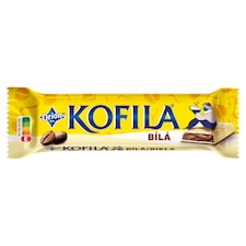Kofila biela, tyčinka z bielej polevy s kávovou náplňou, 35 g