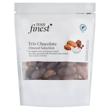 Finest Zmes pražených jadier mandlí v horkej a mliečnej belgickej čokoláde 150 g