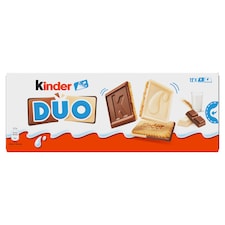 Kinder Duo sušienky s jemnou mliečnou čokoládou a bielou čokoládou 12 ks 150 g