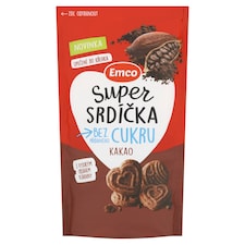 Emco Super srdíčka pšeničné sušienky s kakaovým práškom 140 g