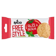 Racio Free Style Ryžové chlebíčky s príchuťou paradajky a bazalky 25 g