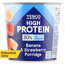 High Protein instantná ovsená kaša s kúskami mrazom sušených banánov a jahôd 65 g