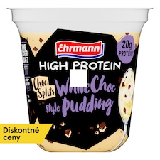Ehrmann High Protein Pudding White Choc Style Chocsplits 230 g