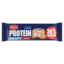 Emco Proteínová tyčinka s lyofilizovanými jahodami v mliečnej čokoláde 50 g